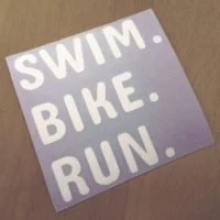 Swim Bike Run Aufkleber