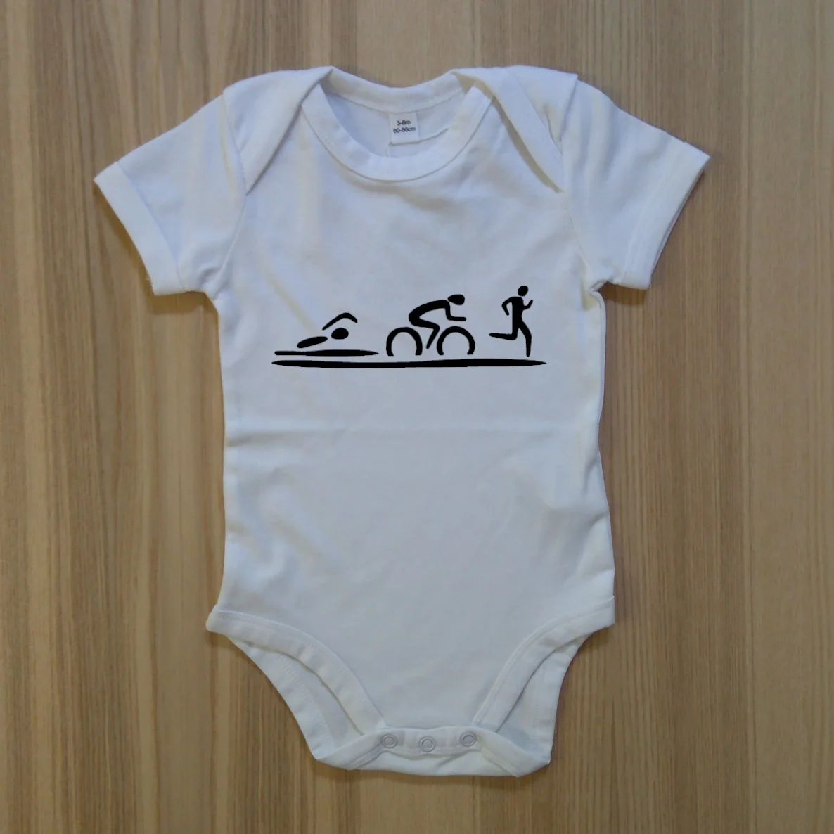 Strampler - Swim Bike Run - schwarz
