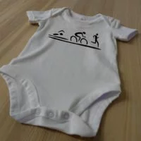 Strampler - Swim Bike Run - schwarz